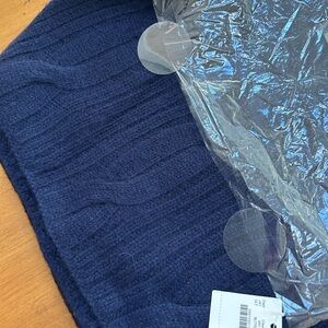 J. Crew NIP 100% Cashmere Winter Scarf with Alternating Cable & Ribbed Pattern